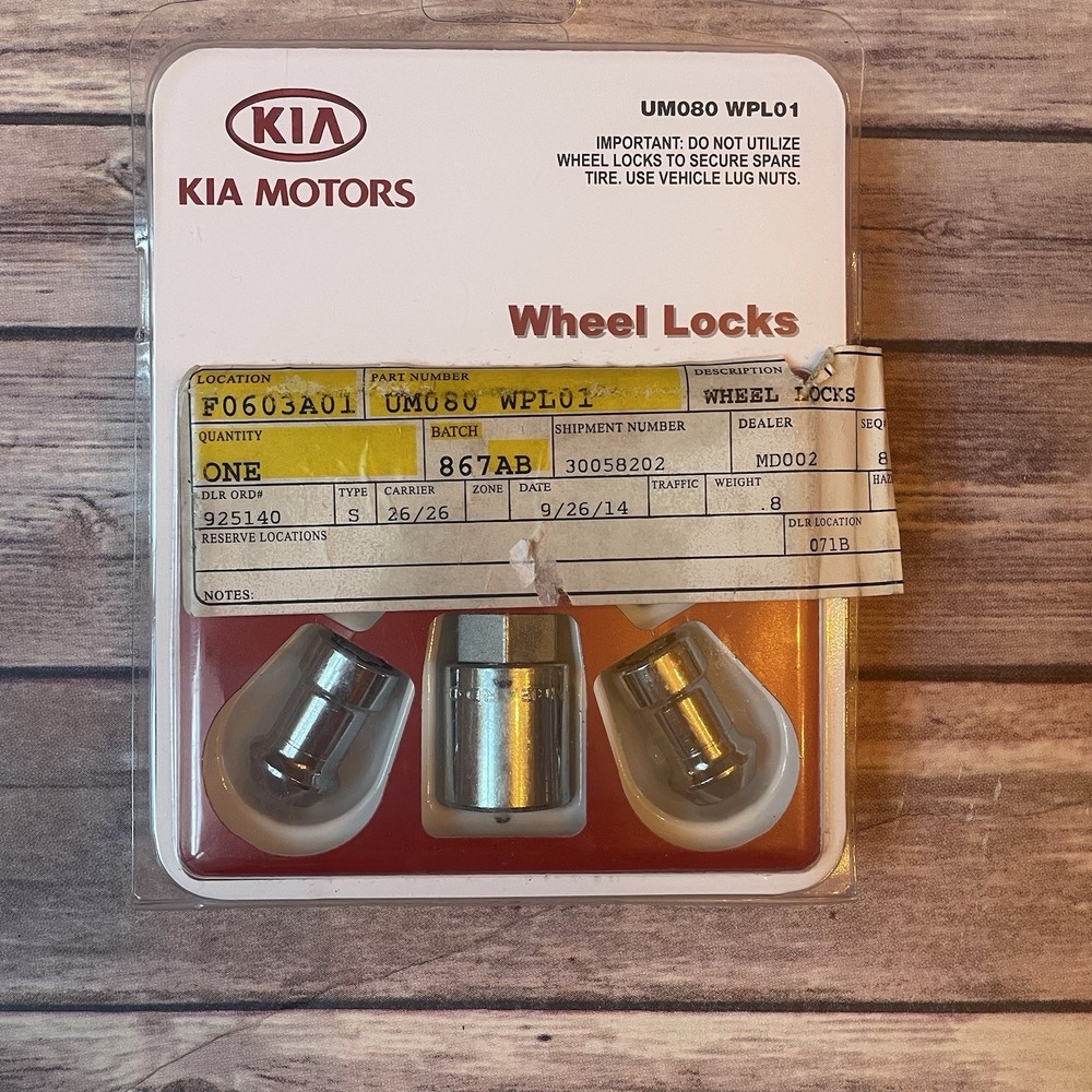 2011-2023 KIA WHEEL RIM LOCK LUG NUT BOLT KIT SET OF 5 OEM U8440-10000